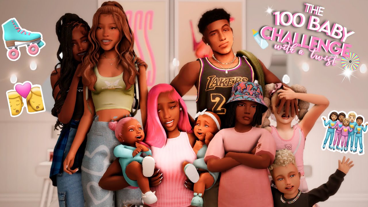 Skating Rink LOCK IN🎉 , Child Support & Sneaking Out 😬| The 100 Baby Challenge 👶🏾🍼 (The Sims 4) #24
