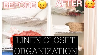 SMALL LINEN CLOSET ORGANIZATION | AMAZON ONLY PRODUCTS | ORGANIZE WITH ME