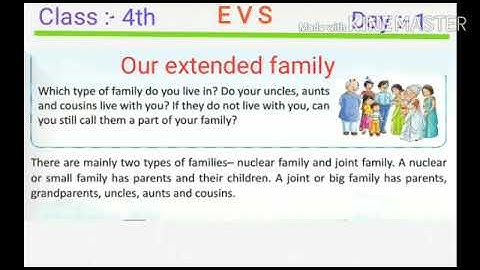 OUR EXTENDED FAMILY EVS DAY 1 CLASS 4