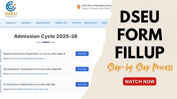 How to Fill DSEU Application Form 2025 | UG, PG & Diploma | Step-by-Step Guide (A to Z)