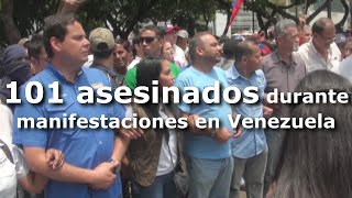 101 asesinados durante manifestaciones en Venezuela