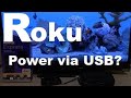 Roku Streaming Device powering via USB or wall outlet