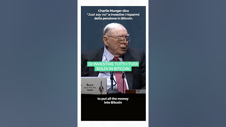 Charlie Munger dice no a investire in Bitcoin | #shorts
