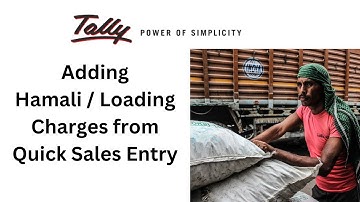 Add Hamali  Loading Charges in Tally Prime with Agro Dealer module