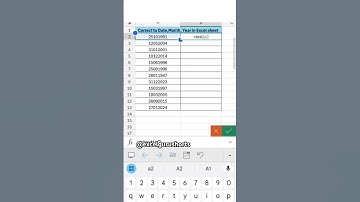Correct to date,month,year in excel by phone #excel #shorts #ytshorts #youtubeshorts