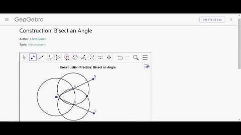 Geometric Construction: Bisect an Angle