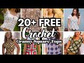 20+ Free Crochet GRANNY Square TOPS | Patterns with Diagrams &amp; Charts