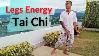How to use the legs in Tai Chi (Taiji) to heal your knees, hip and back (English & Thai)