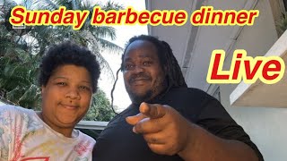 Trimble family life is good  is live! Sunday dinner barbecue pork chops, ￼ and chicken ￼￼