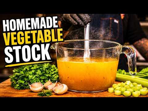 Rich & Flavorful Vegetable Stock from Scratch!