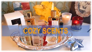 TOP 10 COZY COMFORTING FRAGRANCES l BEST RELAXING SCENTS NETFLIX &amp; CHILL l PERFUME COLLECTION