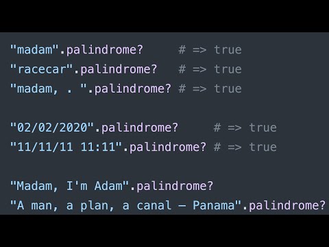 Acing your technical test: Implementing a palindrome checker in Ruby