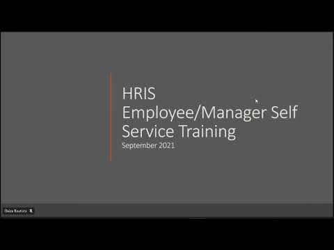 HRIS EMPLOYEE/ MANAGER SELF SERVICE TUTORIAL ( FULL )