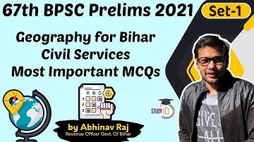67th BPSC Prelims 2021 - Most Important Geography MCQs for Bihar Civil Services in Hindi BPSC BAS, 1