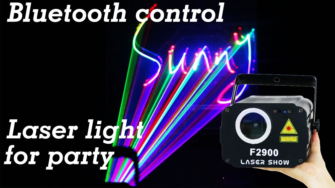 NewFeel APP control mini laser projector stage lighting sound activated  laser light for party and dj - YouTube