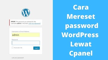 Panduan cara reset password WordPress melalui Phpmyadmin