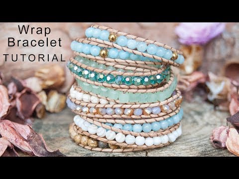 DIY Charm Leather Wrap Bracelets Tutorial: How to Make Leather Wrap Bracelet  with Beads