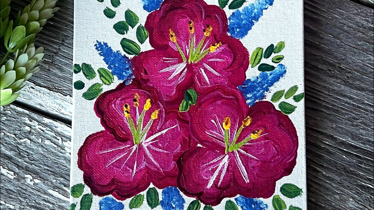 How to paint hibiscus flowers DIY🌺 - YouTube