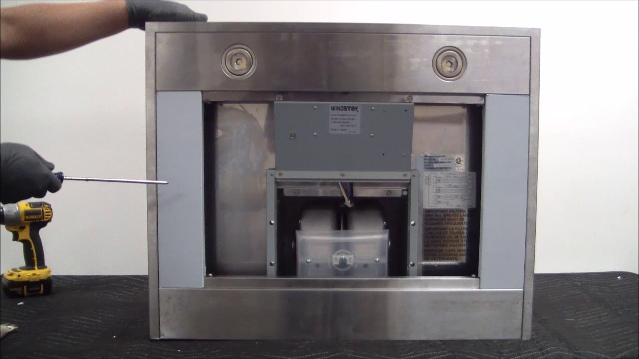 Windster Range Hood WS28TB How to gain access to control panel