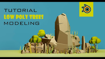 Low Poly Trees. Blender 2.8 Tutorial. How to model low poly trees