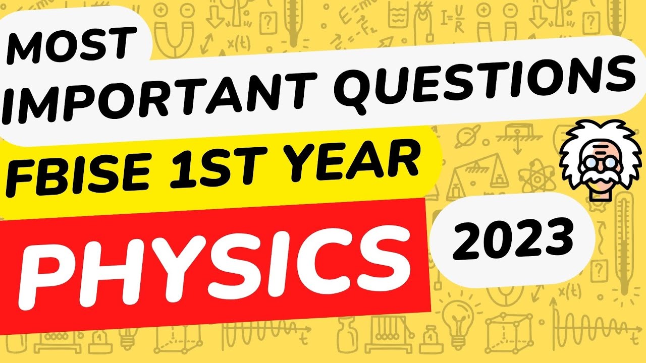 1st Year Physics Chapter 4 Solved Exercise