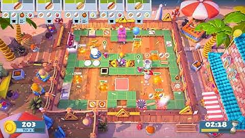 Overcooked! All You Can Eat (Suns Out, Buns Out) 1-4 (2 Players) - 4 STARS