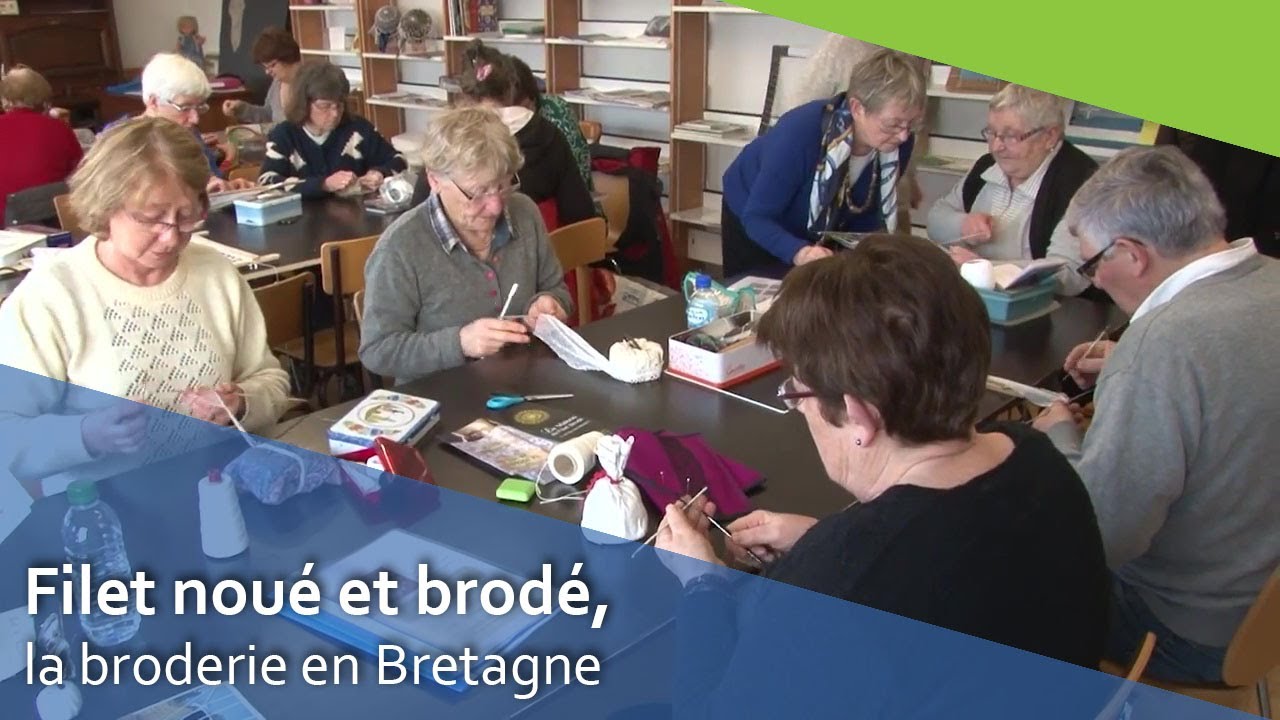 La broderie des coiffes bretonnes, la tradition du filet noué et brodé