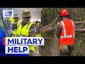 Military bolsters Queensland storms clean-up | 9 News Australia