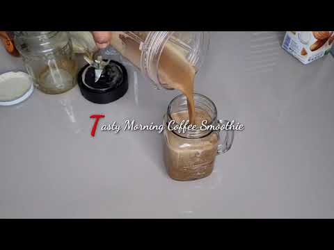 Banana coffee smoothie recipe Energy booster Smoothie for breakfast.