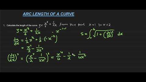 N6 Arc Lenght of A curve Question 1