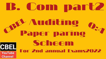 Important questions of auditing B.Com part 2 for second annual examination 2022