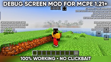 Debugschermmod voor Minecraft PE 1.21+ 🔥 | F3-knop voor MCPE