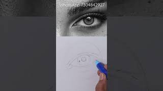 Perfecr Eye Drawing Technique for Beginners #shorts #sketchbookbyabhishek #viral #portrait #short