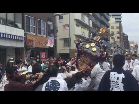 令和元年天王祭氏子祭町屋15カ町連合渡御  町屋睦お披露目  ニ天振り