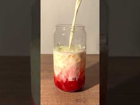 Strawberry Iced Latte Recipe In The Comments. Coffee Homecafe Icedlatte