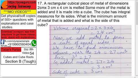 IMO Video Std 8 Cubes and Cube Roots #shorts17