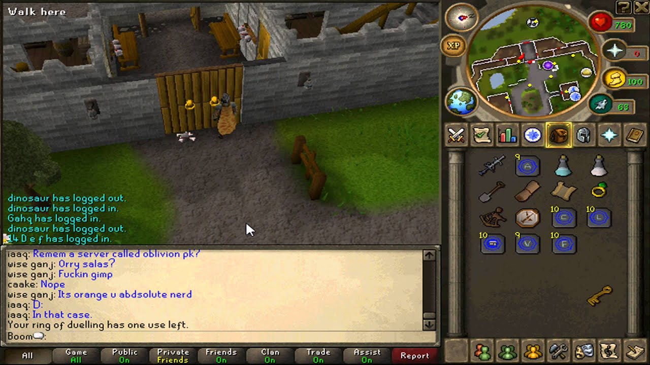 Glitched door at Yanille entrance.