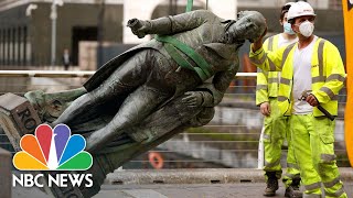 Statue Of British Slaver Removed After BLM Protests In London | NBC News