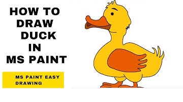 How to Draw Duck  in MS Paint