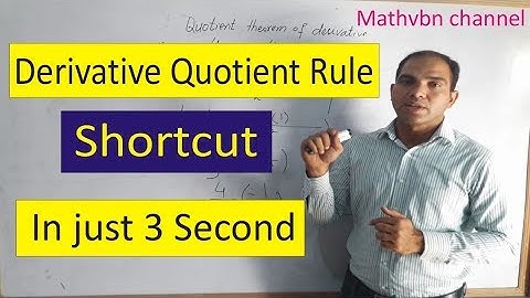 Derivative Quotient Rule Shortcut | Differential Calculus | Fsc Math Part 2 Chapter 2 | Math Help