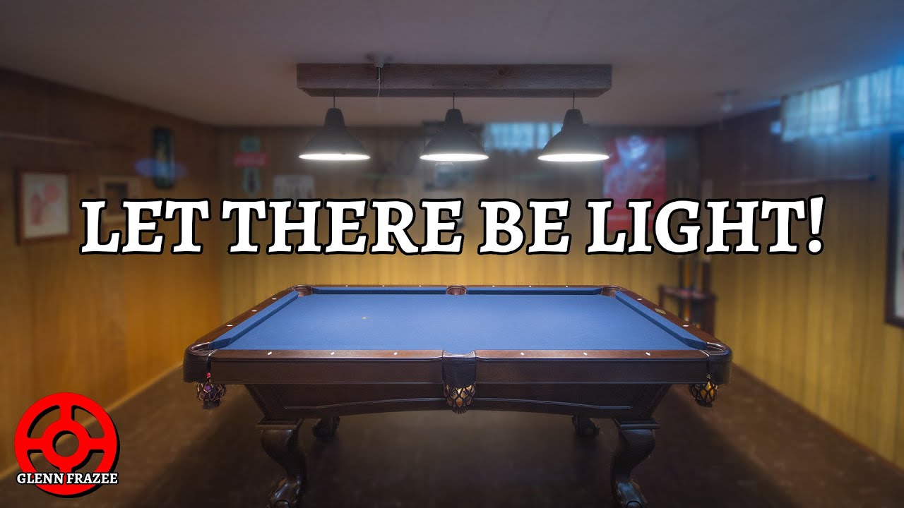 Rustic Farmhouse Pool Table Light, How Big Should A Light Be Over Pool Table