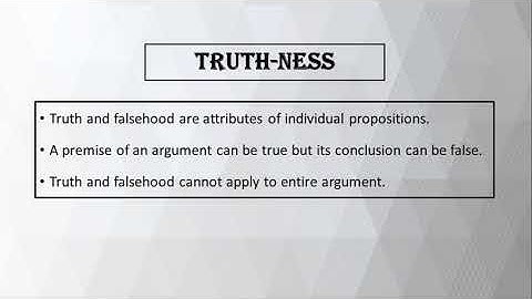 Truth and Validity of an Argument