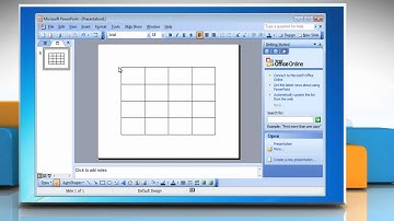 PowerPoint 2003: How to insert a table presentation on Windows® 7