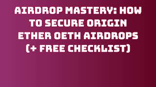 Get Free Origin Ether OETH Airdrop  | Learn How to Swap or Sell Origin Ether OETH Airdrop