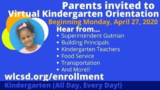 Virtual Kindergarten Orientation 2020-21 School Year