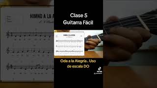 Oda a la Alegría FÁCIL GUITARRA. (CLASE 5)mvarela07 guitarraprincipiantes escalas shorts