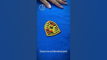 Custom embroidered patches being applied | #fashion #clothingaccessories