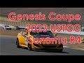 3.8 V6 BK2 Hyundai Genesis Coupe. Sonoma Raceway. USTCC Round 4 2023. Andy Chittum.