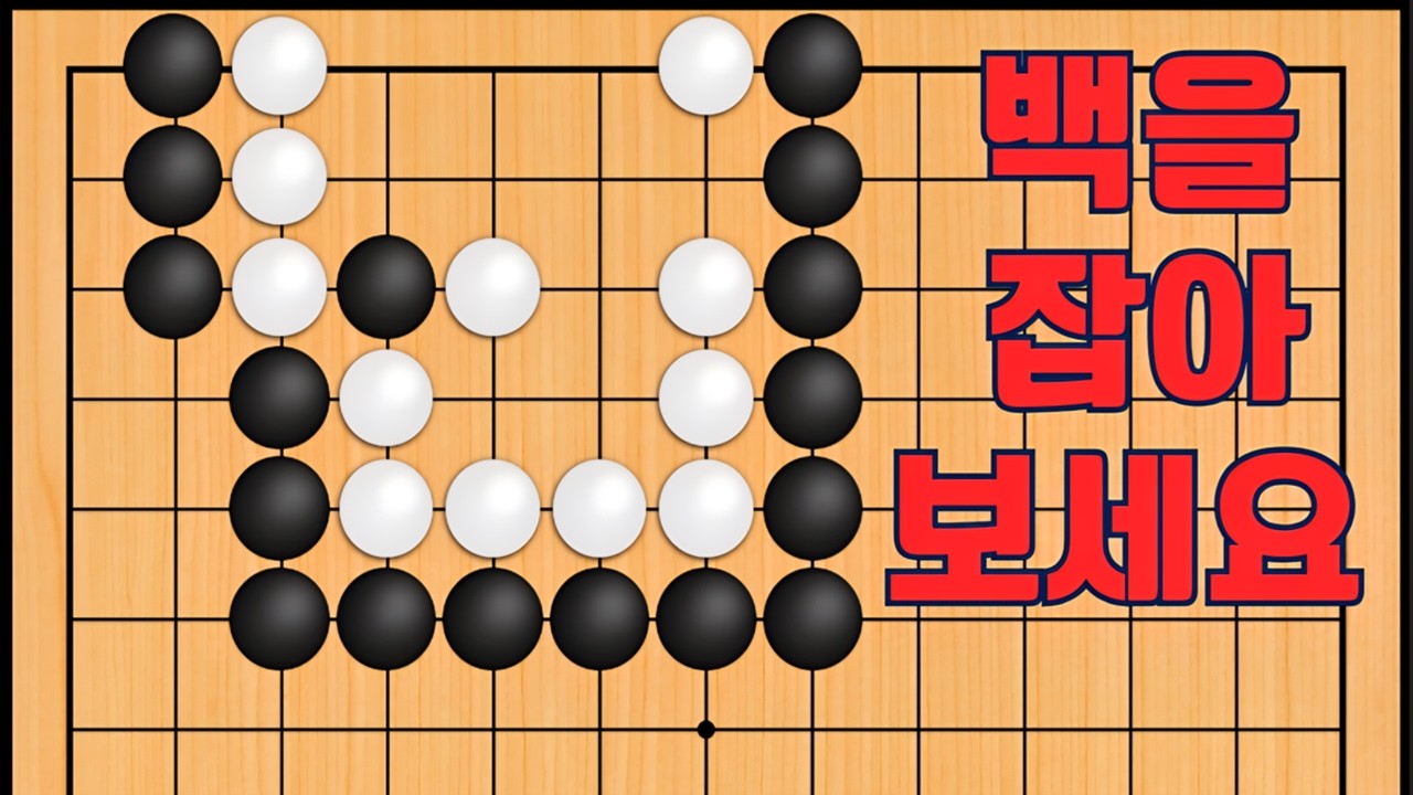 바둑 묘수 사활 - 단도리치는 묘수가 나옵니다. 백을 잡아보세요