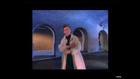 Never Gonna Give You Up, But every time he says never the song speeds up and the bass gets louder